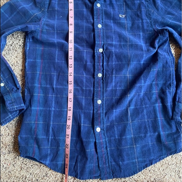 Boys Vineyard Vines Button Down Flannel Shirt M Whale Shirt - Picture 5 of 6